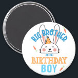 Big Brother Of The Birthday Boy Rabbit Magnet<br><div class="desc">Vous cherchez un petit plus pour votre cuisine ? Essayez nos magnets personnalisés ! Ajoutez vos propres images et textes sur nos modèles rond ou carrée ou choisissez un design personnalisable publié par l'un de nos artistes indépendants. Un merveilleux souvenir pour les amoureux de les chiens, les amoureux de les...</div>