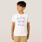 Big Brother of Twins Voetafdrukken T-shirt (Voorkant volledig)