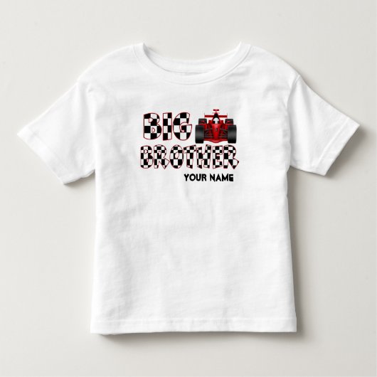 Big Brother Race Auto Gepersonaliseerd Shirt (Voorkant)