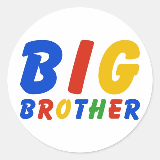 BIG BROTHER RONDE STICKER (Voorkant)