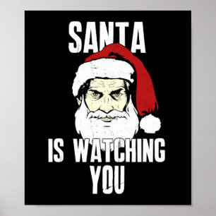 Big Brother Santa Claus kijkt naar je Poster