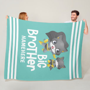 Big Brother Superheld Cat Illustratie Aangepaste n Fleece Deken