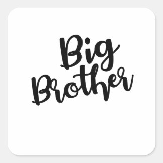 Big Brother text in Cursive Black style Vierkante Sticker