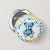 Big Brother to Be | Boy's Baby Shower Ronde Button 5,7 Cm (Voorkant /achterkant)