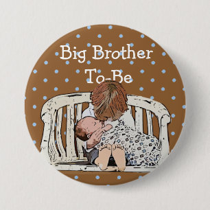 Big Brother tot Baby shower Button