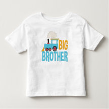 Big Brother Train Shirt leuke aankondiging blauw