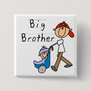 Big Brother Tshirts en cadeaus voor het vervoer Vierkante Button 5,1 Cm