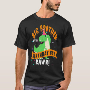 Big Brother van de Birthday Boy Dinosaur Funny Cu T-shirt