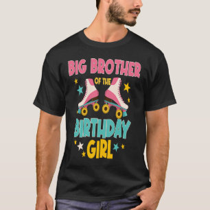 Big Brother van de Birthday Girl Roller Schaatsen T-shirt