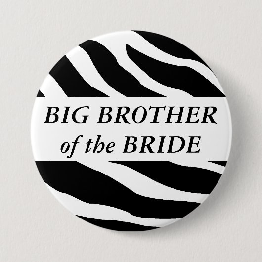 Big Brother van de Button van de bruiddans-Zebra (Voorkant)