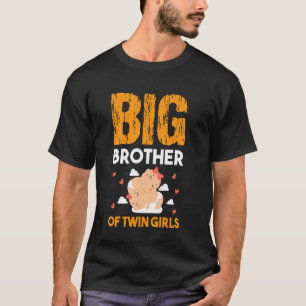 Big Brother van Twin Girls Baby Siblings Family Si T-shirt