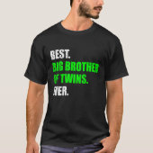 Big Brother van Twins Zwangerschap Aankondiging Bi T-shirt (Voorkant)