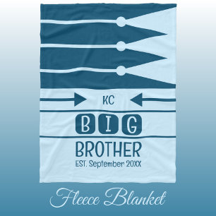 Big Brother vastgestelde datum initialen blauw Fleece Deken