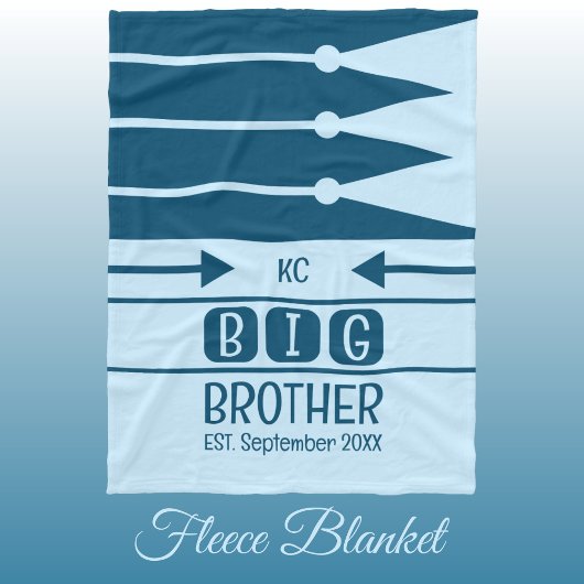 Big Brother vastgestelde datum initialen blauw Fleece Deken