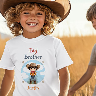 Big Brother Western Cowboy gepersonaliseerd T-shir T-shirt