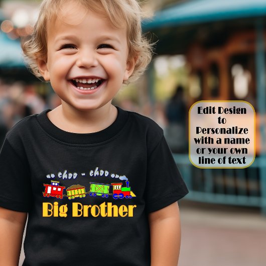Big Brother Whimsical Choo Choo Train Kinder Shirts
