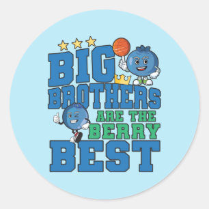 Big Brothers zijn de beste Berry - Blueberry Pun Ronde Sticker