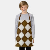 Big Brown & Antiek White Diamonds Small Schort (Gedragen)