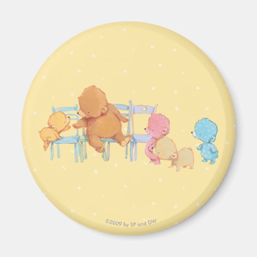 Big Brown Beer & Friends Share Four Chairs Magneet (Voorkant)