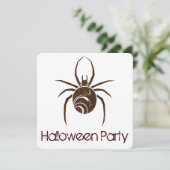 Big Brown Spider Halloween Party Invitation 2 (Debout devant)