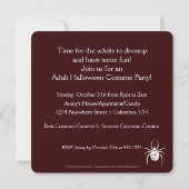 Big Brown Spider Halloween Party Invitation 2 (Dos)