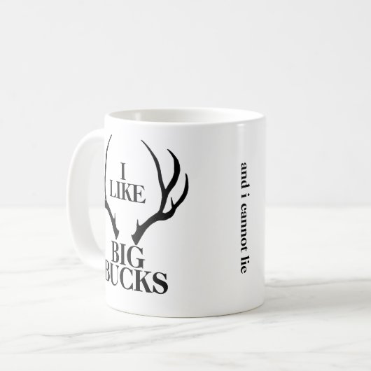 Big Buck Funny Chasse Café Mug (Devant gauche)
