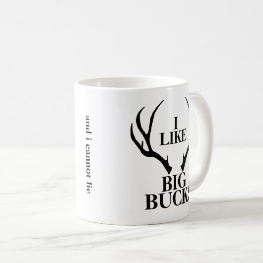 Big Buck Funny Hunting Coffee Mok (Voorkant rechts)
