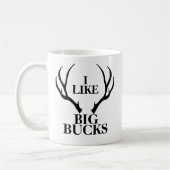 Big Buck Funny Hunting Coffee Mok (Links)