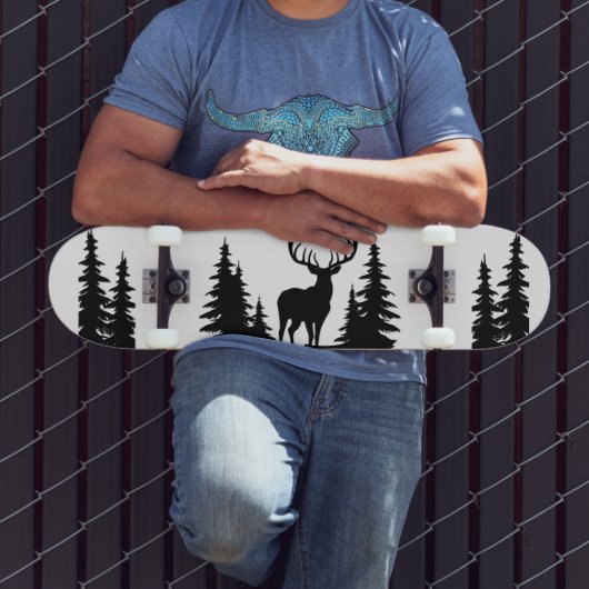 Big Buck Tussen Pine Tree Vector Skateboard (Buiten 3)
