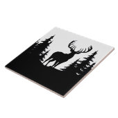 Big Buck Tussen Pine Tree Vector Tegeltje (Zijkant)