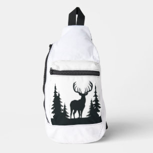 Big Buck Tussen Pine Trees Sling Bag