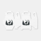 Big Buck Tussen Pine Trees Vector Bedankdoosjes (Uitgevouwen)