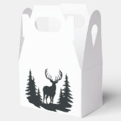 Big Buck Tussen Pine Trees Vector Bedankdoosjes (Geopend)