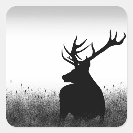 Big Buck Vierkante Sticker (Voorkant)