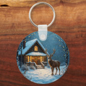 Big Buck's Snowy Christmas Visit Sleutelhanger (Achterkant)