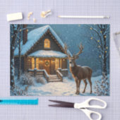  Big Buck's Snowy Christmas Visit Tissuepapier (Craft)