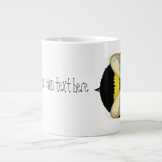 Big Bumble Bee Personalized Jumbo Mok (Voorkant)