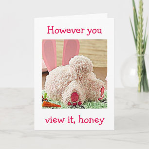 BIG BUNNY BUTT / BIG PAASWENS VOOR JOU "SCHAT" FEESTDAGEN KAART