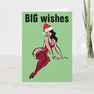 BIG BUTT GIRL KUNST KERST KAARTEN