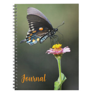 Big  Butterfly and Flower Journal Persoonlijk Notitieboek