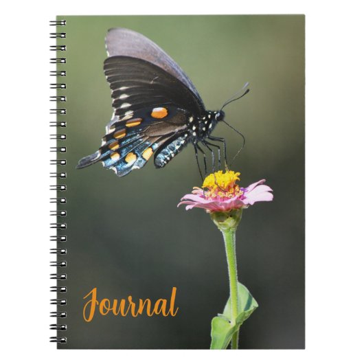 Big  Butterfly and Flower Journal Persoonlijk Notitieboek (Voorkant)