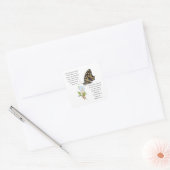  Big butterfly,  Vierkante Sticker (Envelop)