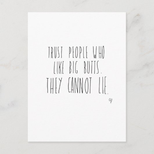 Big Butts Briefkaart (Voorkant)