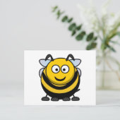 Big Cartoon Bumble Bee Briefkaart (Staand voorkant)