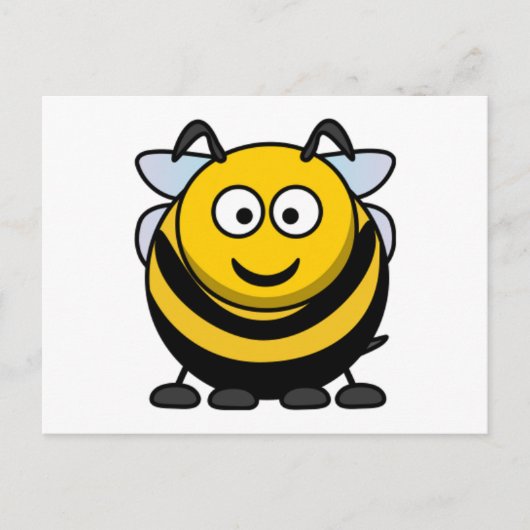 Big Cartoon Bumble Bee Briefkaart (Voorkant)