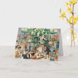 Big Cartoon kerstboom voor kinderen Kaart