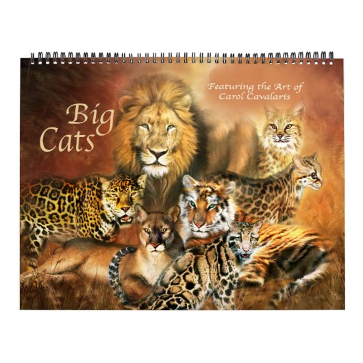 Big Cat Art Calendar Kalender (Hoes)