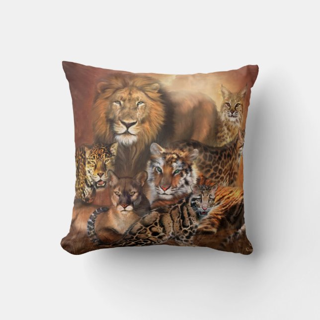 Big Cat Art Designer Pillow Kussen (Voorkant)