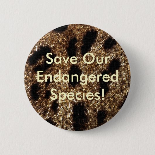 BIG CAT Bedreigde Soortenreeks Ronde Button 5,7 Cm (Voorkant)