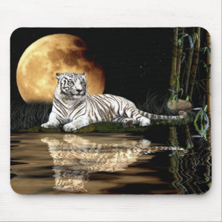 Big Cat Bengalen Indiase tijger en Volle Maan Mous Muismat